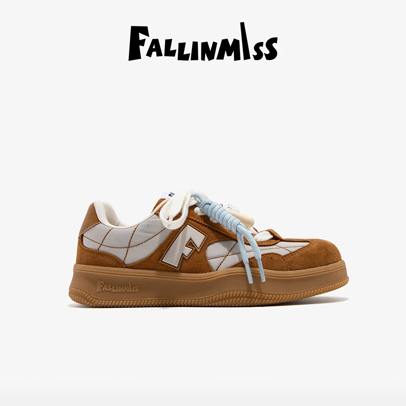 【沈月同款】咖啡鞋厚底黑色德训鞋女2025秋季新款透气休闲德训