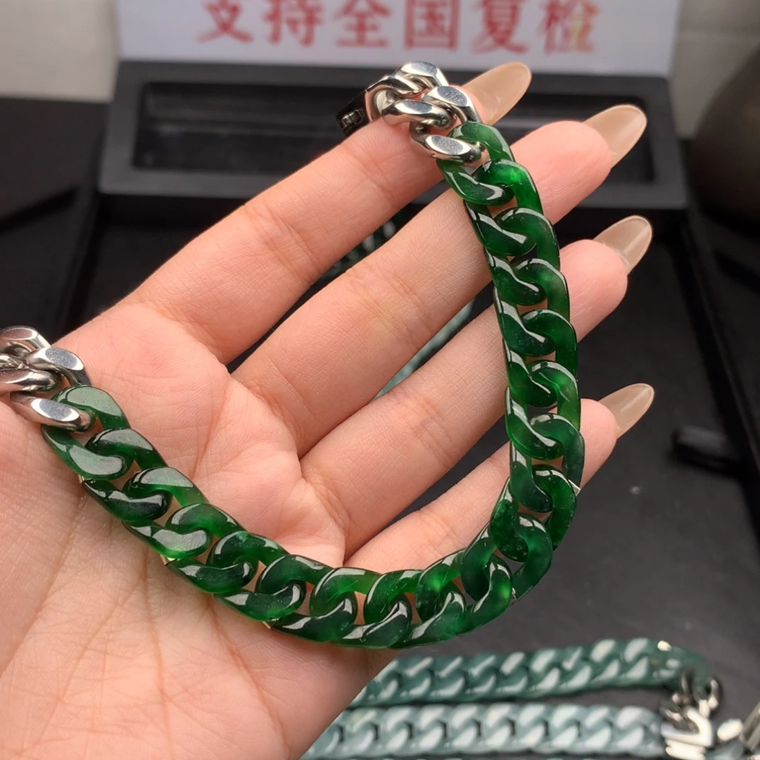 無***為翡翠未镶嵌手链00003