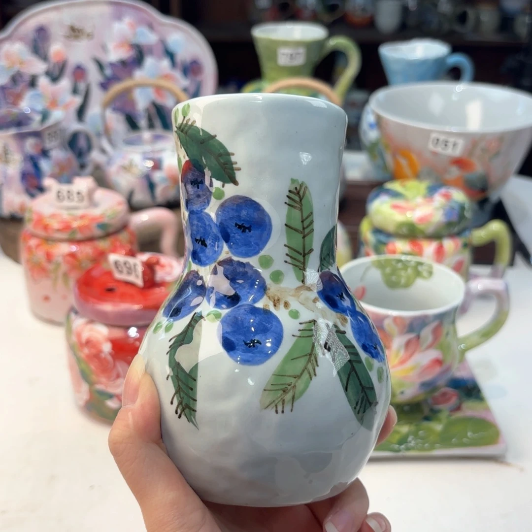 幸***⭐景德镇手绘高温釉下彩陶瓷茶具