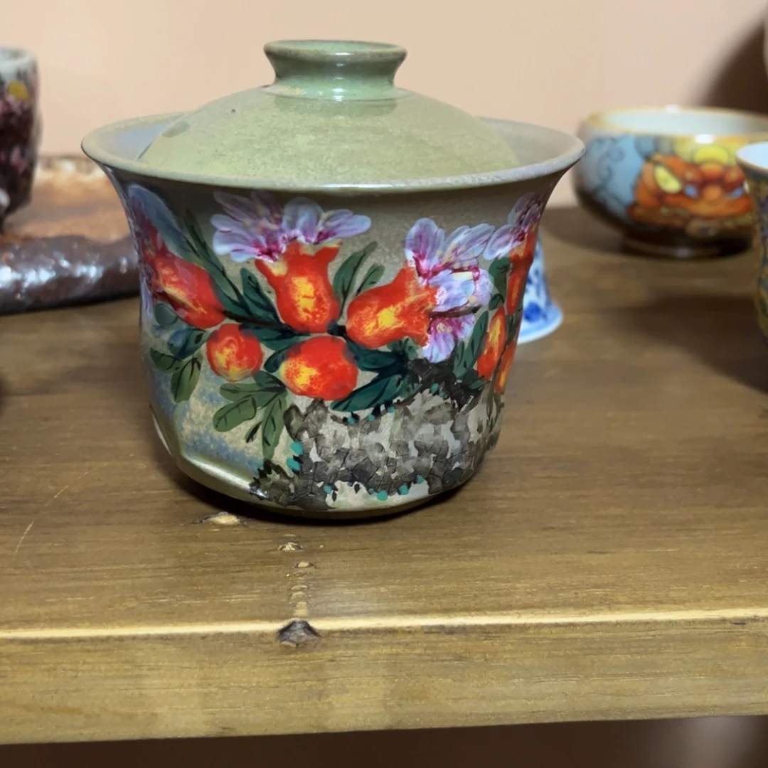 柴烧手工手绘陶瓷