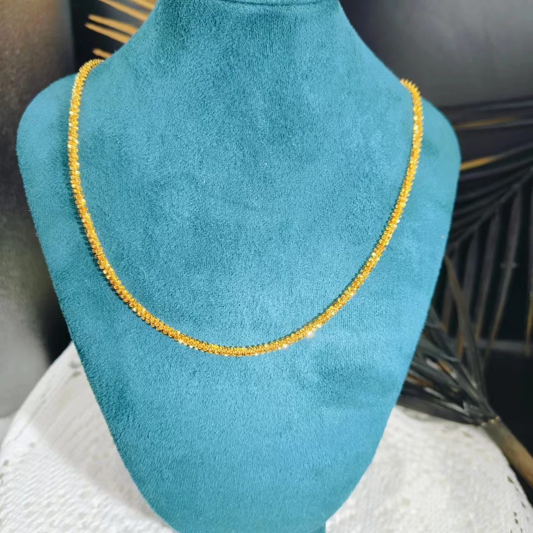 合金项链 镂空宽面时尚手镯手工气质轻奢百搭复古金色重工中古