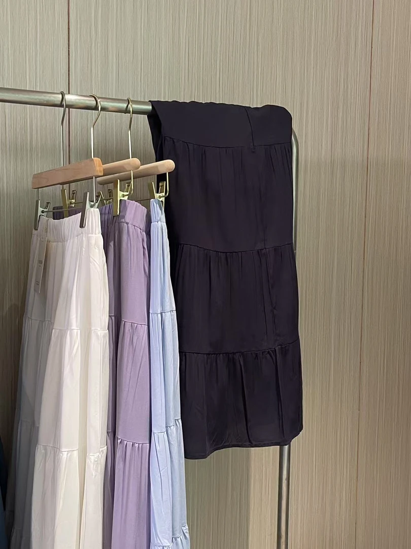 CT135#【白鸽手册】压褶褶皱法式浪漫初恋半裙