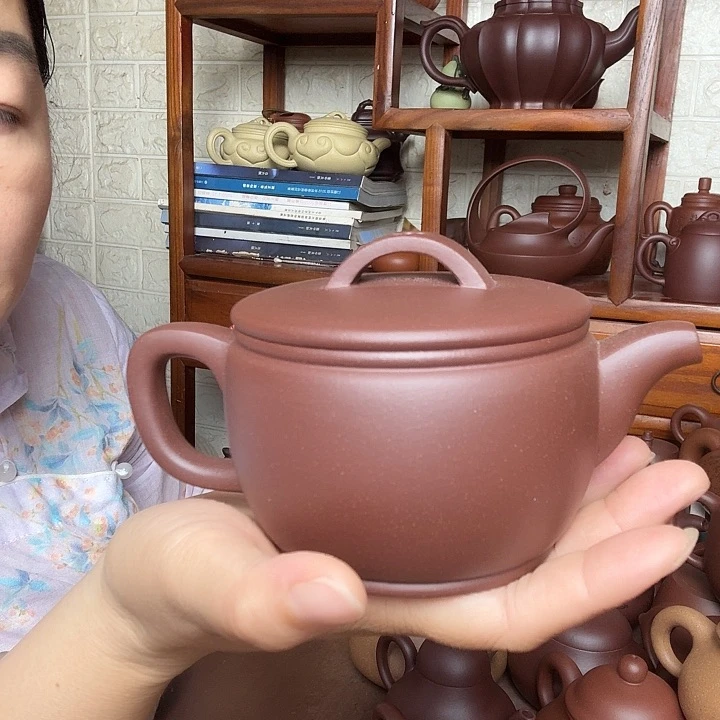 茶壶紫砂我****志汉瓦300cc精工半手