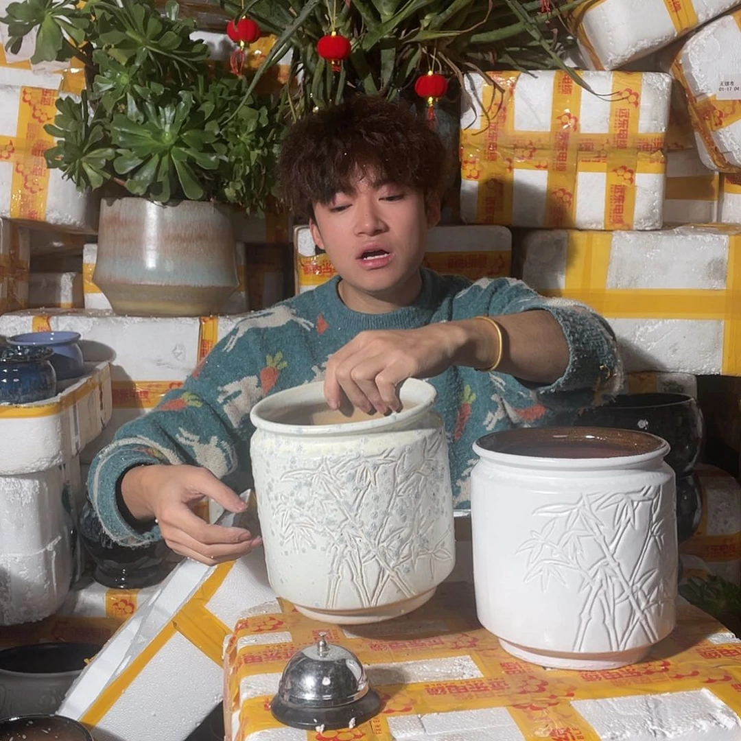 红陶宜兴紫砂花盆