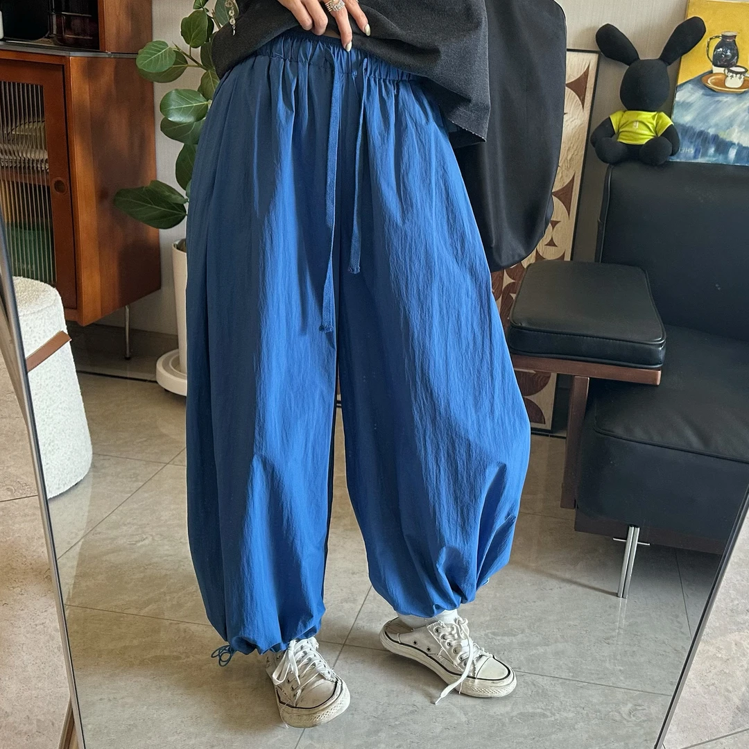 qiqi/琦琦推荐 韩国宽松洋气凉快气球灯笼裤时髦休闲裤百搭速干裤