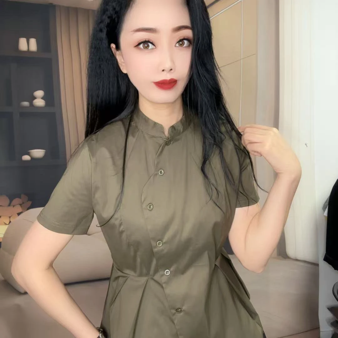 k5241新款时尚百搭短袖女装衬衫