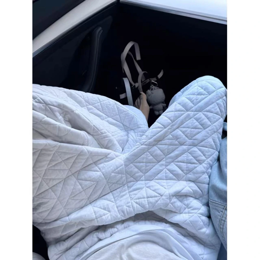 徐秋阳  菱格夹棉裤  百搭时尚休闲设计感显瘦显白休闲裤11877-