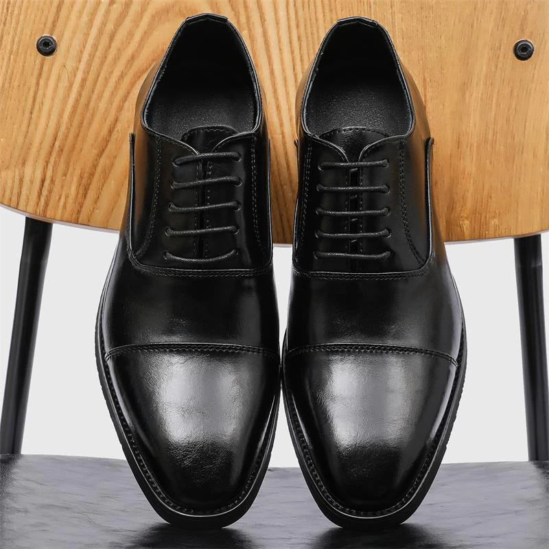 三接头皮鞋男士商务正装德比鞋潮款英伦牛津男鞋西装鞋新郎婚男鞋