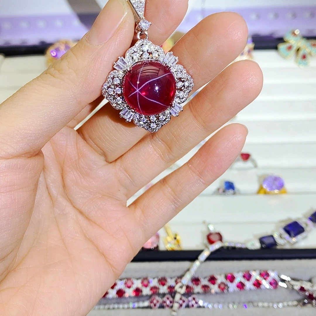 吊坠(赠链)未镶嵌红宝石