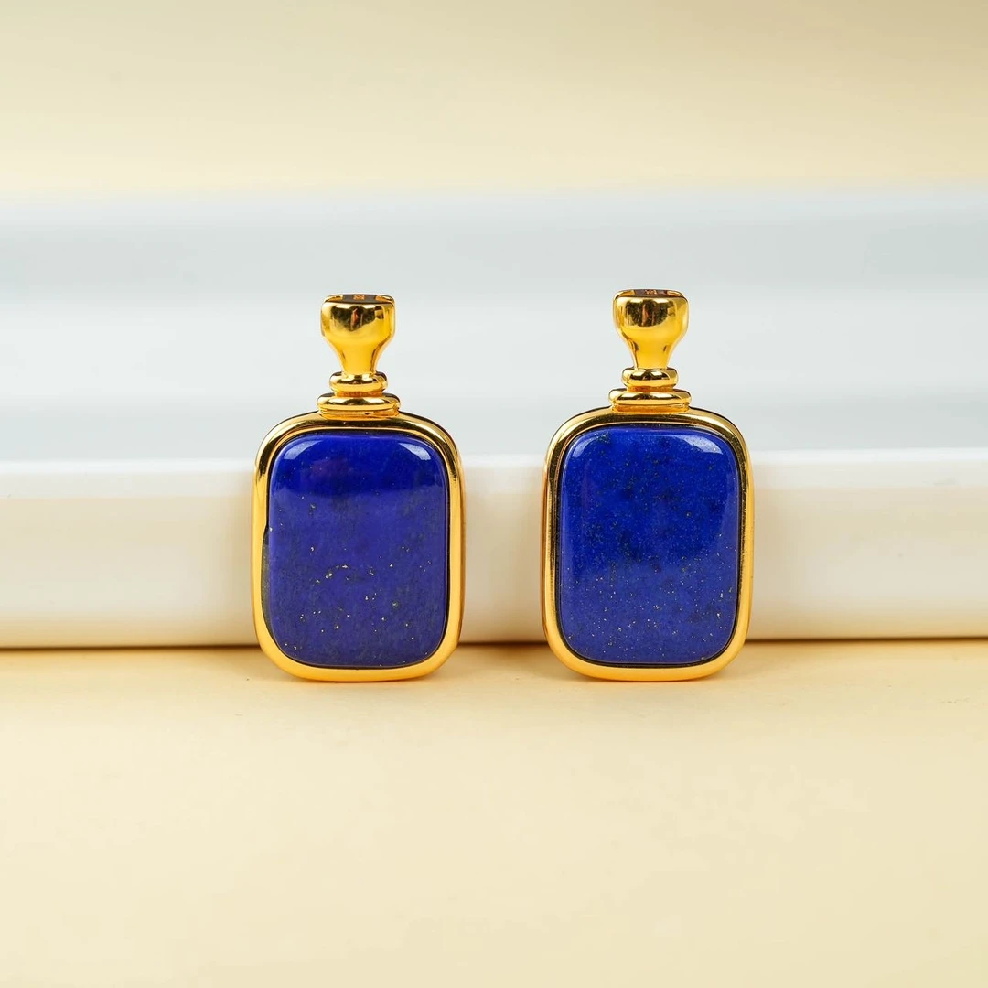 【云上叙】S925银青金石吊坠-多样性发其一15×20mm-V82702-M（甄选）