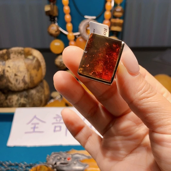 手链琥珀未镶嵌波兰设计款琥珀蜜蜡