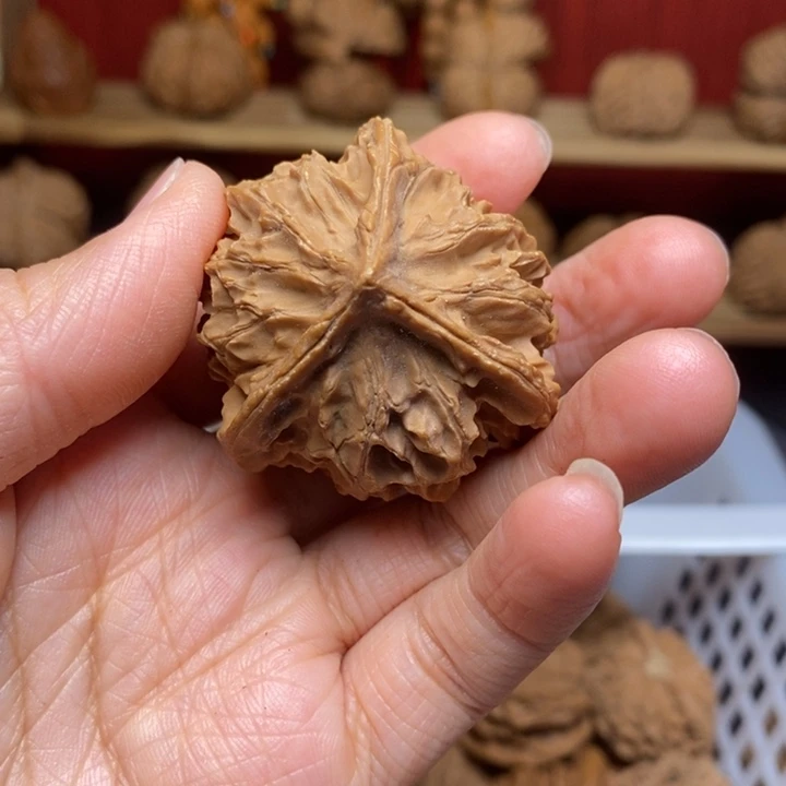 胖***毛文玩核桃把件文玩