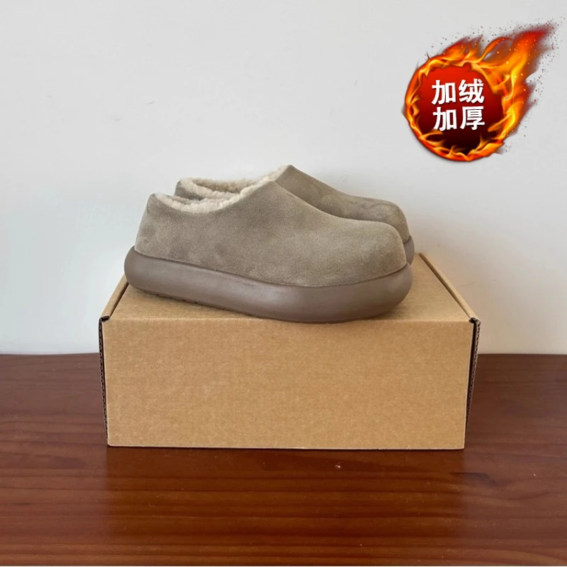 厚底小土豆加绒包跟勃肯鞋男2025秋冬新款休闲保暖棉鞋时尚雪地靴