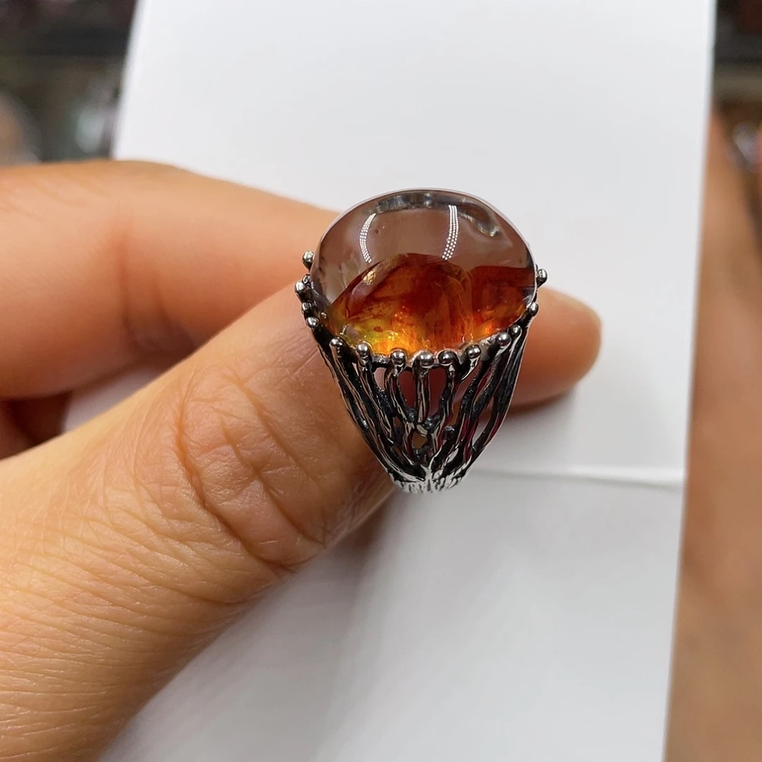 【闪购商品】水晶珠宝半成品银S925镶嵌我*我戒指