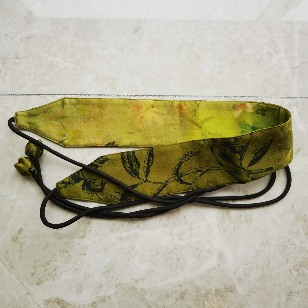 国风新中式香云纱双层双面精致百搭高级感腰带腰封