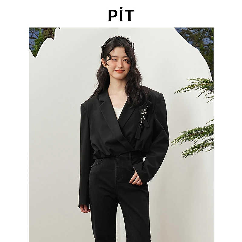 【黄蓉推荐】pit复古经典款女士小西装外套