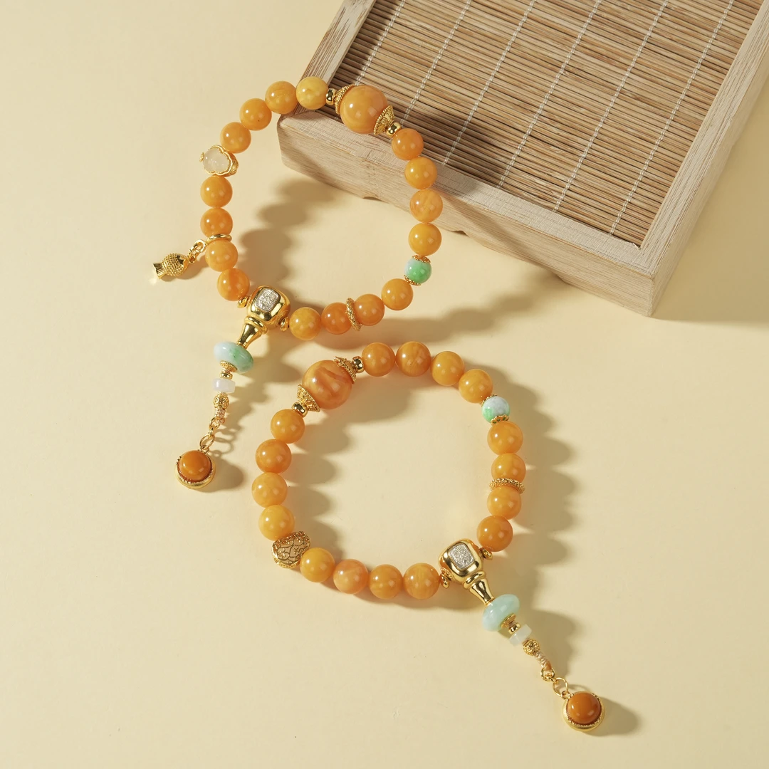 【云上叙】蜜蜡DIY手串-多样性发一件-8mm-V93669-K（商城）