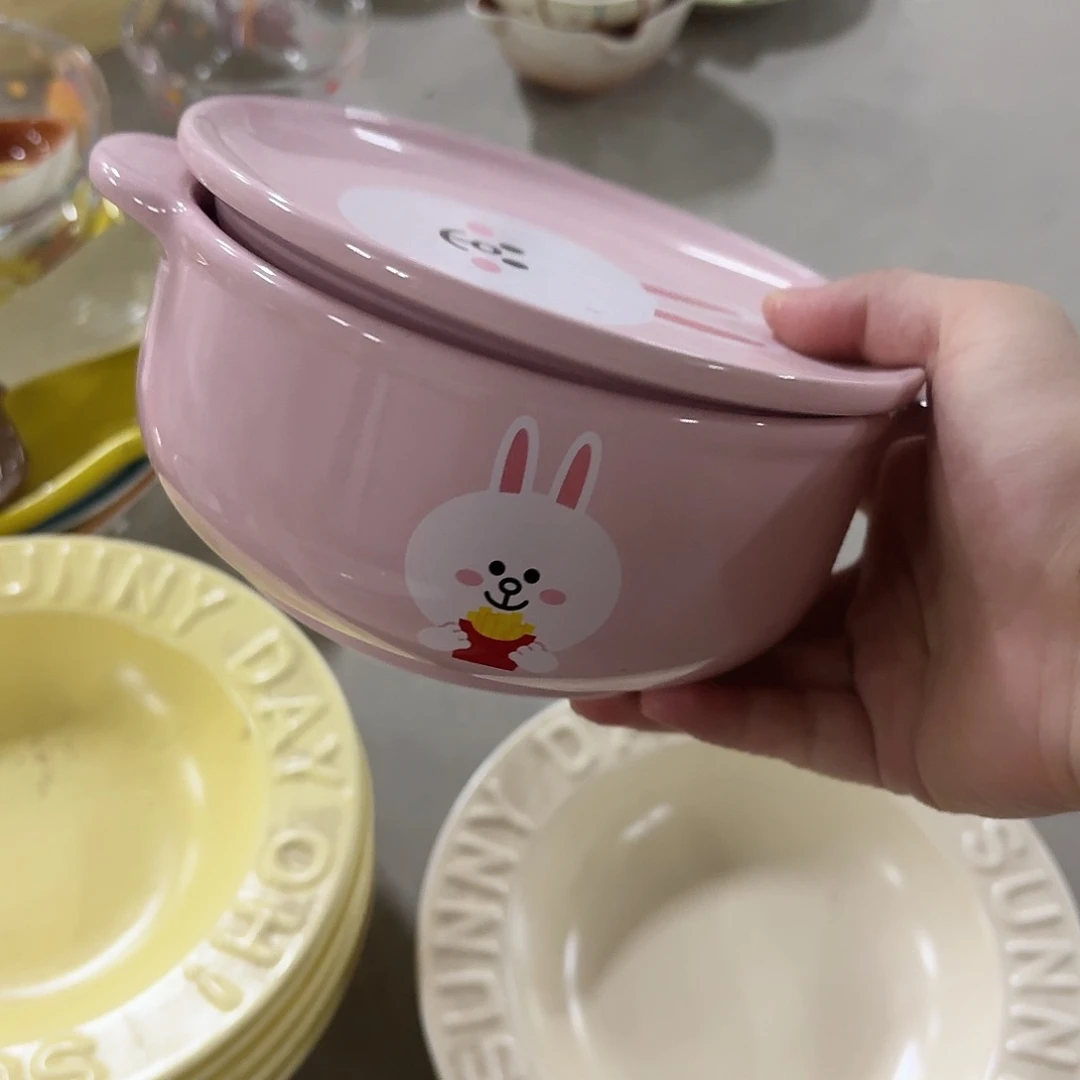 瓷微瑕可妮兔泡面碗一套