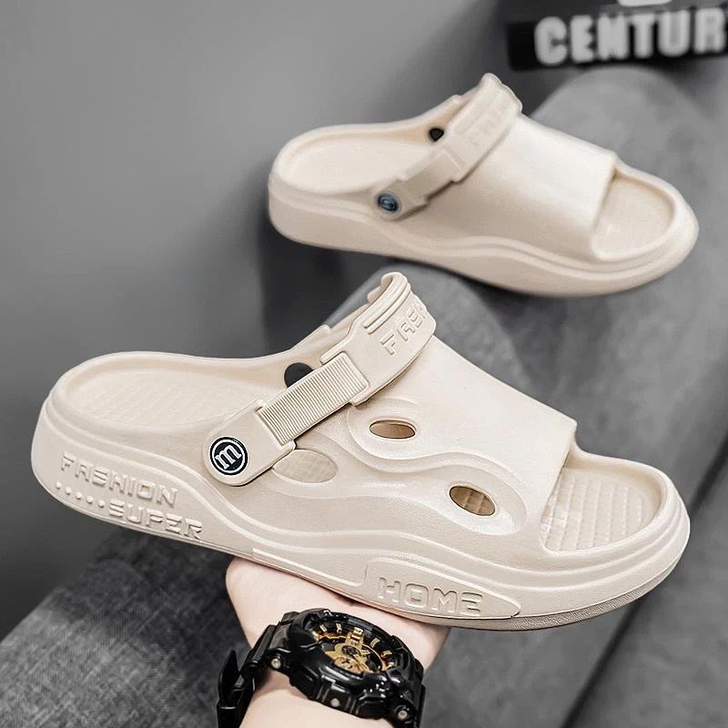 凉鞋男士夏季外穿运动青少年户外软底不累脚涉水开车沙滩两用拖鞋