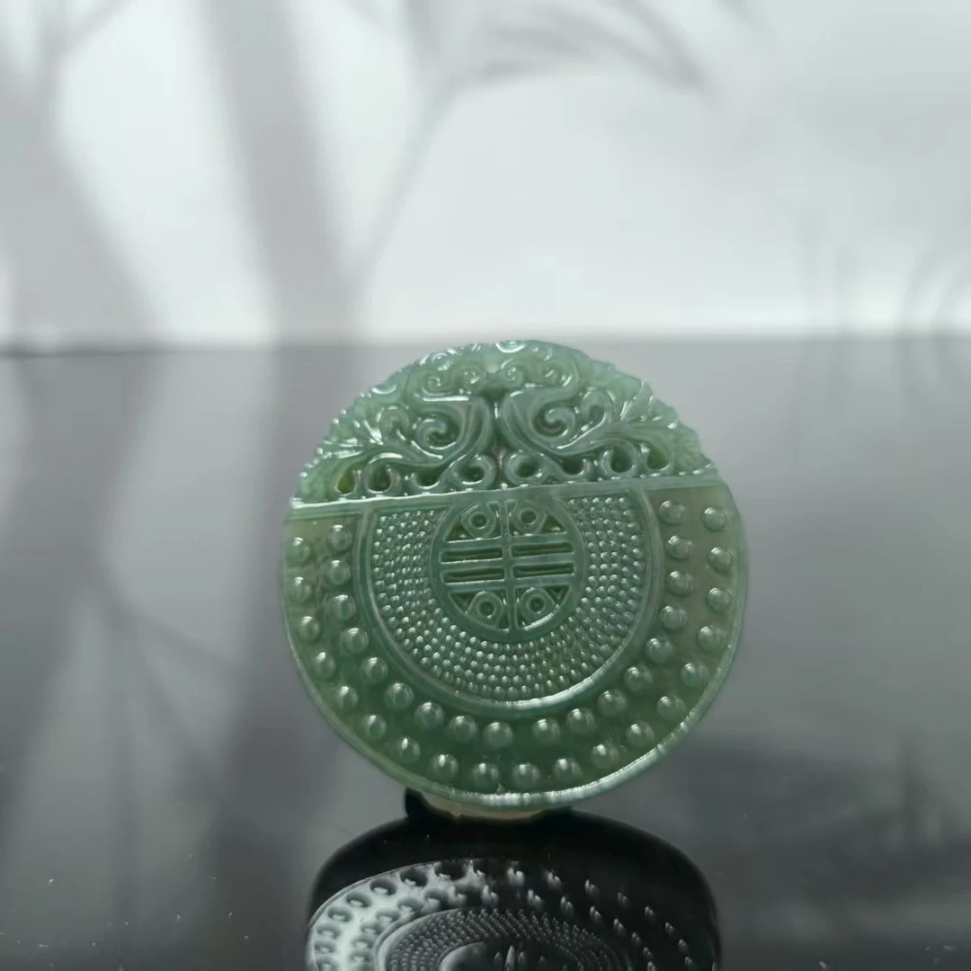 X和田玉双龙送福吊坠2561