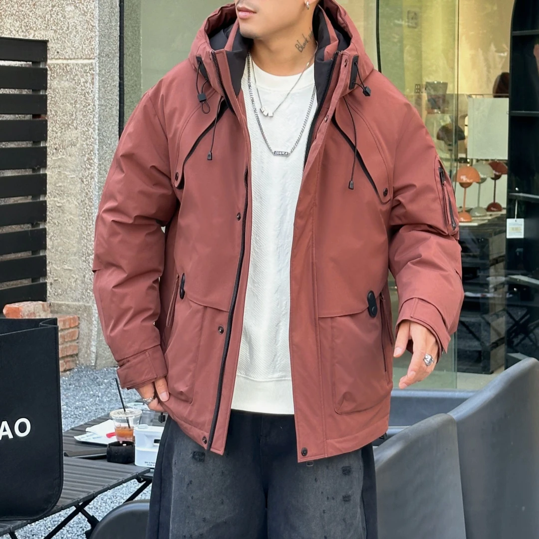 Y998冬季加厚保暖男潮流痞帅美式工装外套户外冲锋衣防寒服