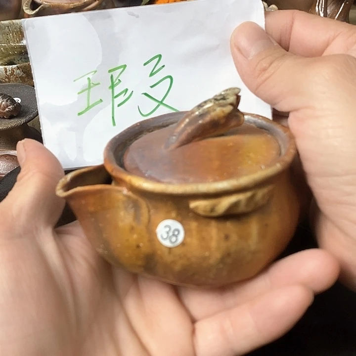 杯手工粗陶、柴烧茶器