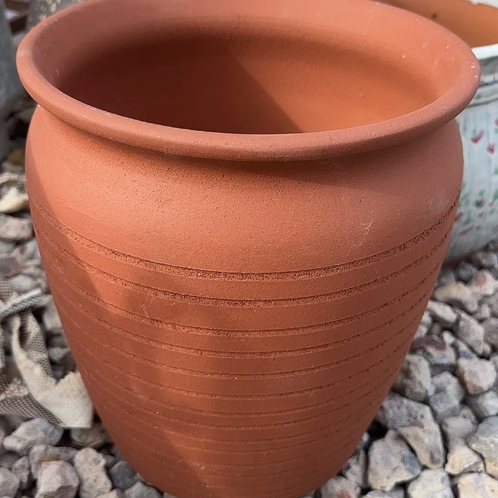 花盆紫砂红陶口径20高度24一个