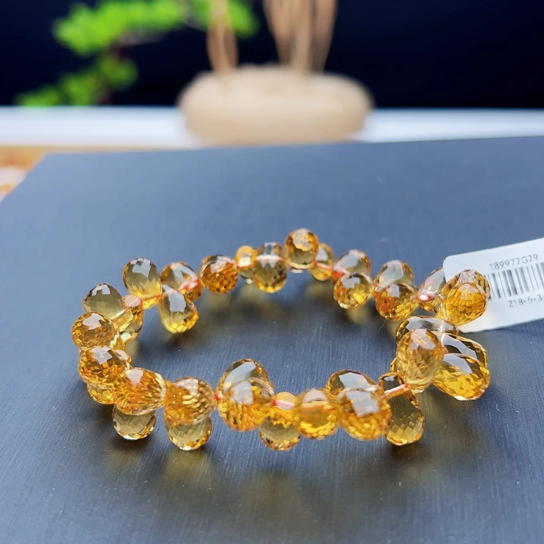 手链未镶嵌水晶黄水晶水滴27.27