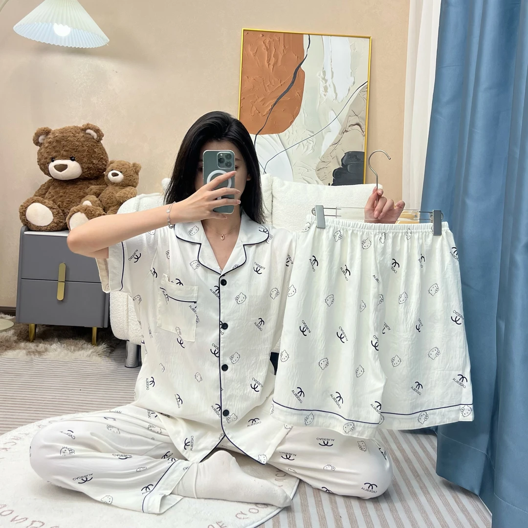 【小奈家】新款爆款夏季短袖短裤长裤家居服女款睡衣韩版ins风学生