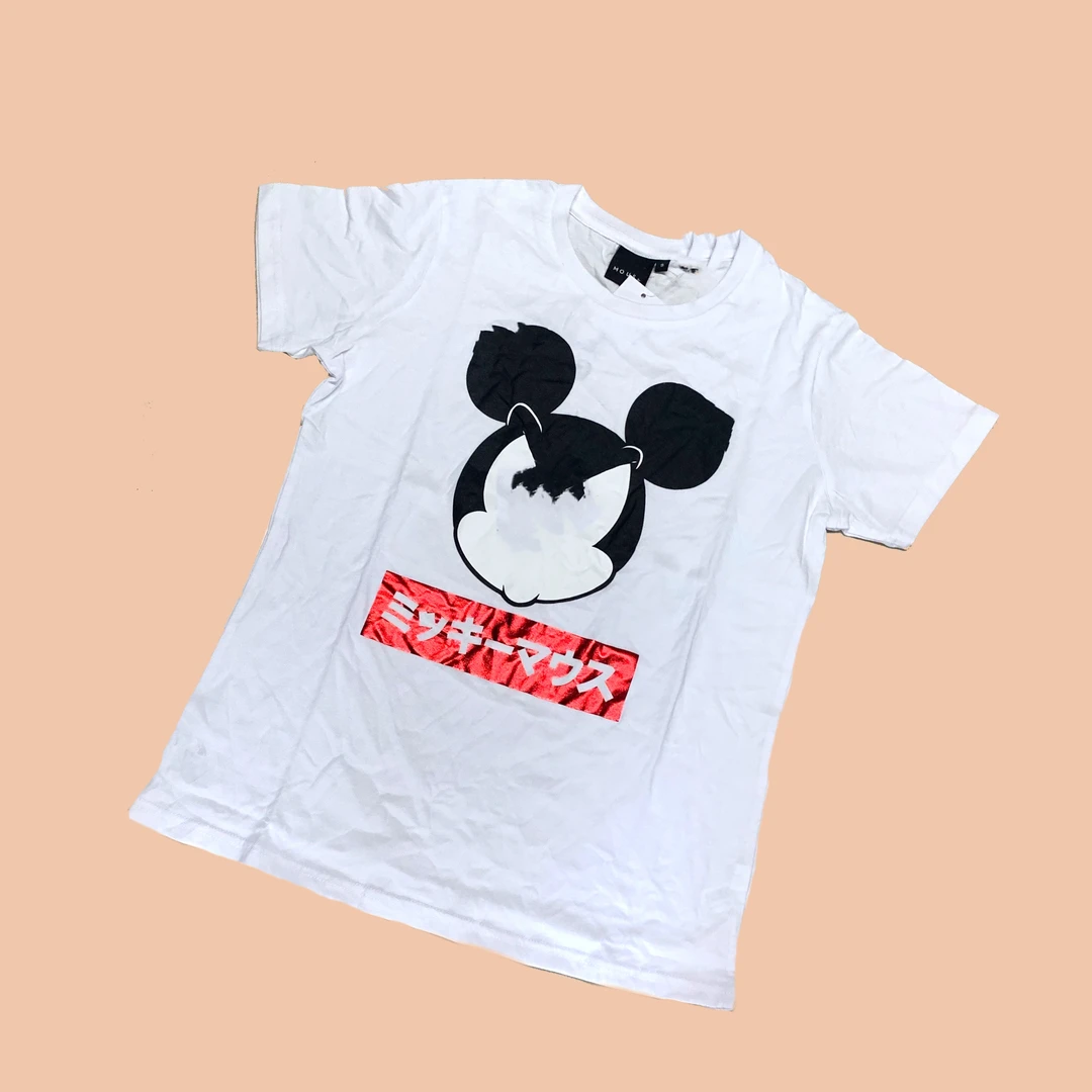 迪日单米鼠头像红日文亲子短袖T恤