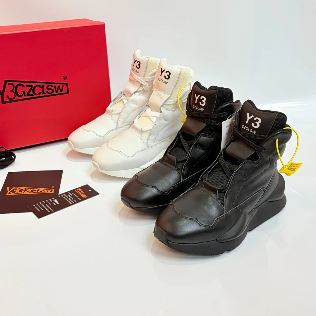 Y3GZCLSW正品2025年武士短靴老爹鞋加绒厚底休闲鞋真皮时尚款