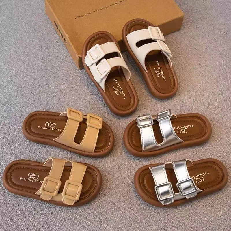 儿童拖鞋2025夏新款男童鞋子女童外穿软底防滑沙滩鞋凉拖时尚休闲