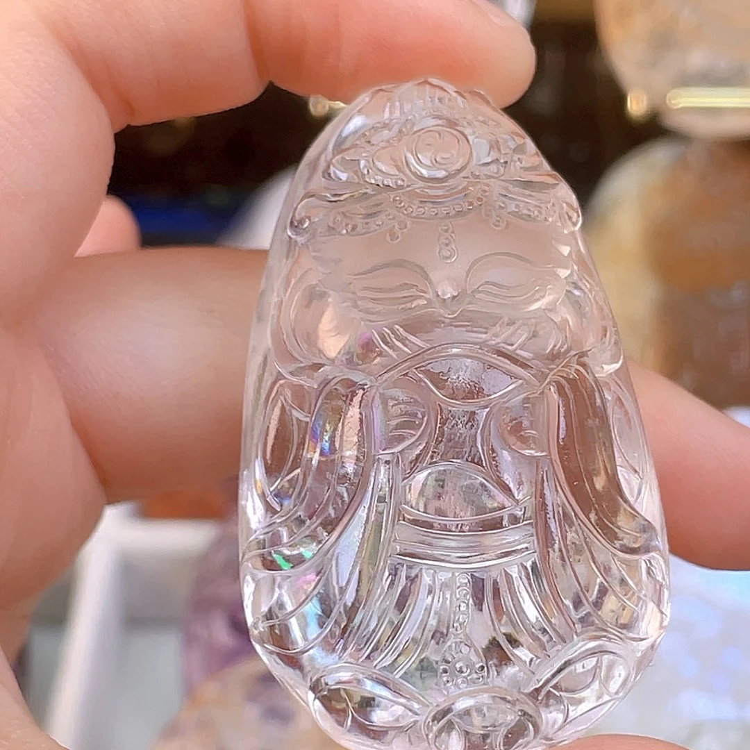 未镶嵌颈饰水晶D****࿐白爆彩