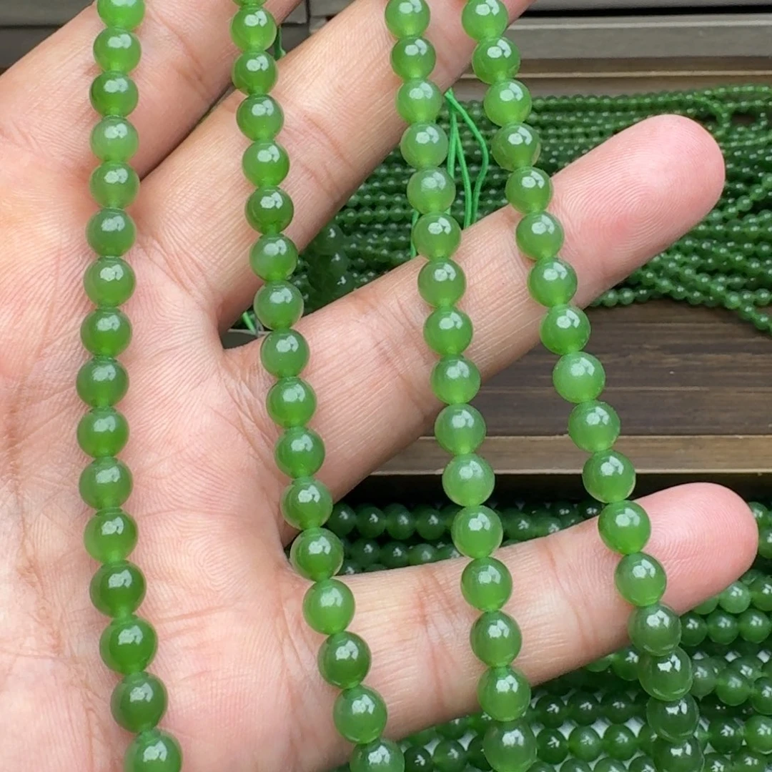 和田玉未镶嵌颈饰碧玉冰阳绿卡6 买一发一