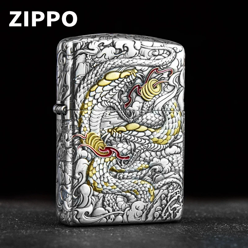 ZIPPO打火机/卡特老师-腰缠万贯镀金镀银珐琅盔甲DY9912DK【阿明