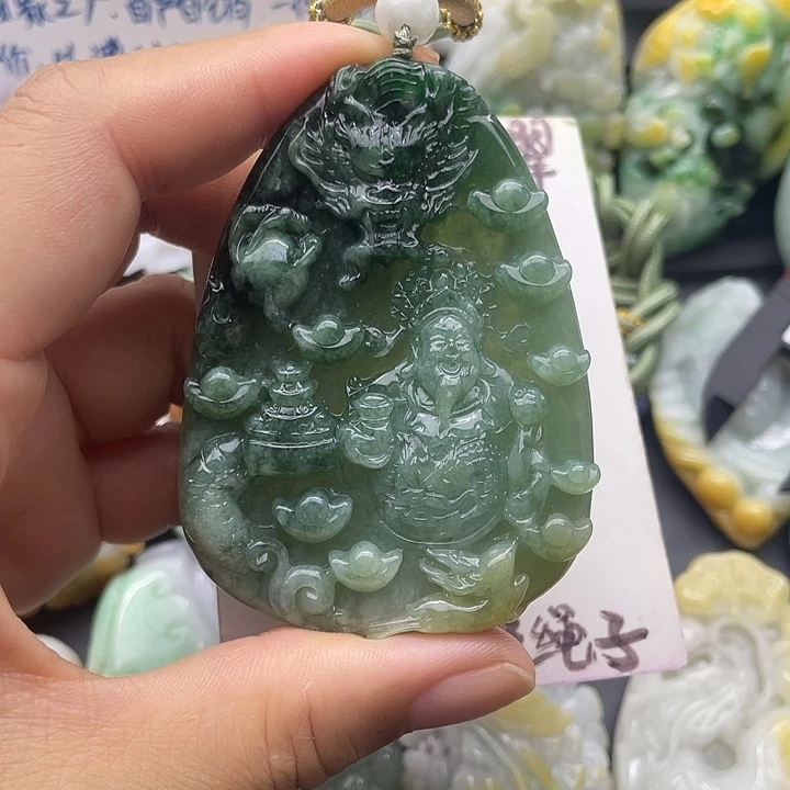 颈饰未镶嵌翡翠天然翡翠