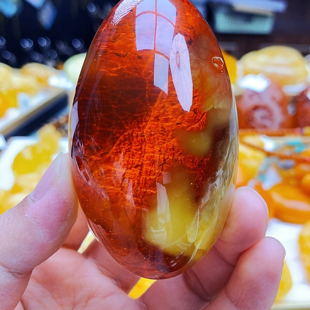 蜜蜡颈饰未镶嵌天然保真假一赔十63