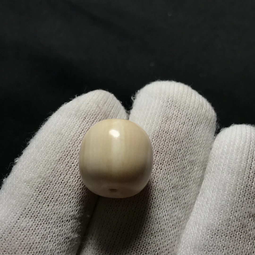 B22446 皮桶珠喇叭孔 只做天然猛犸牙