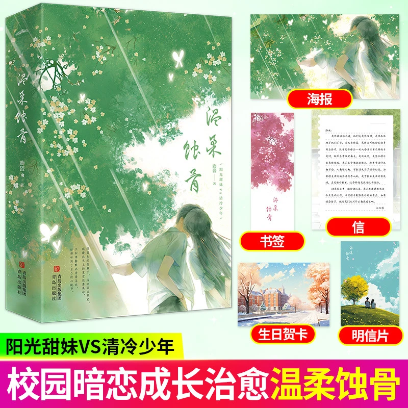温柔蚀骨全2册 鹿瓷著 阳光甜妹VS清冷少年 青春甜宠言情文小说书