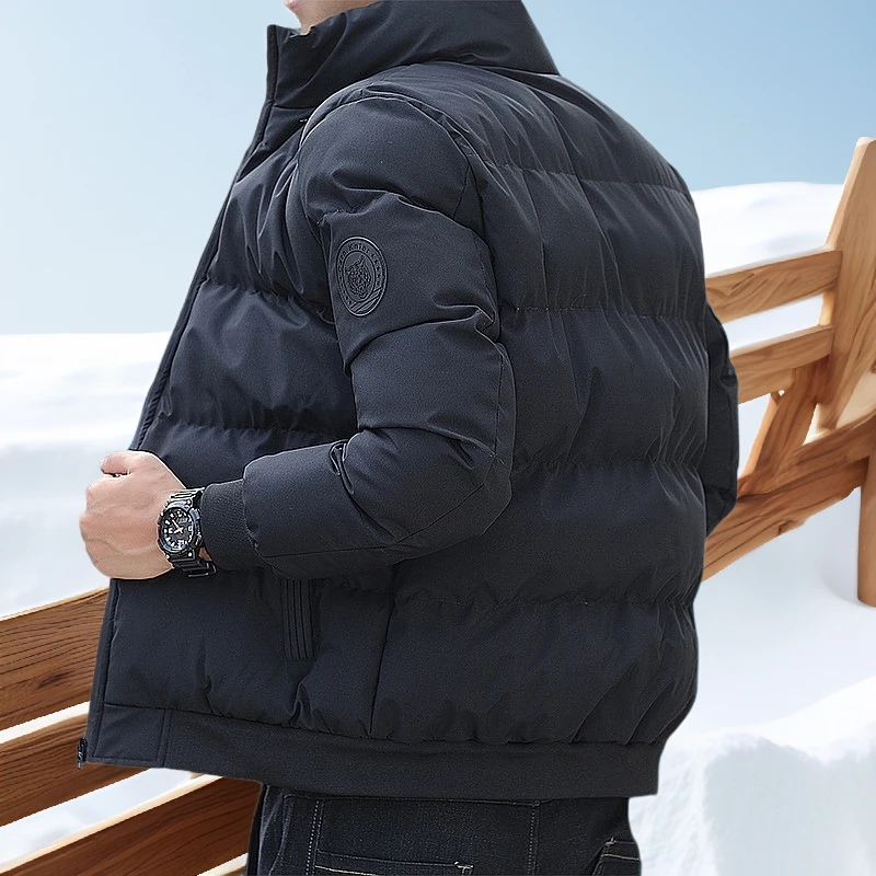 秋冬季新款男士耐刮立领加厚防寒保暖棉衣棉服外套男装时尚潮流上