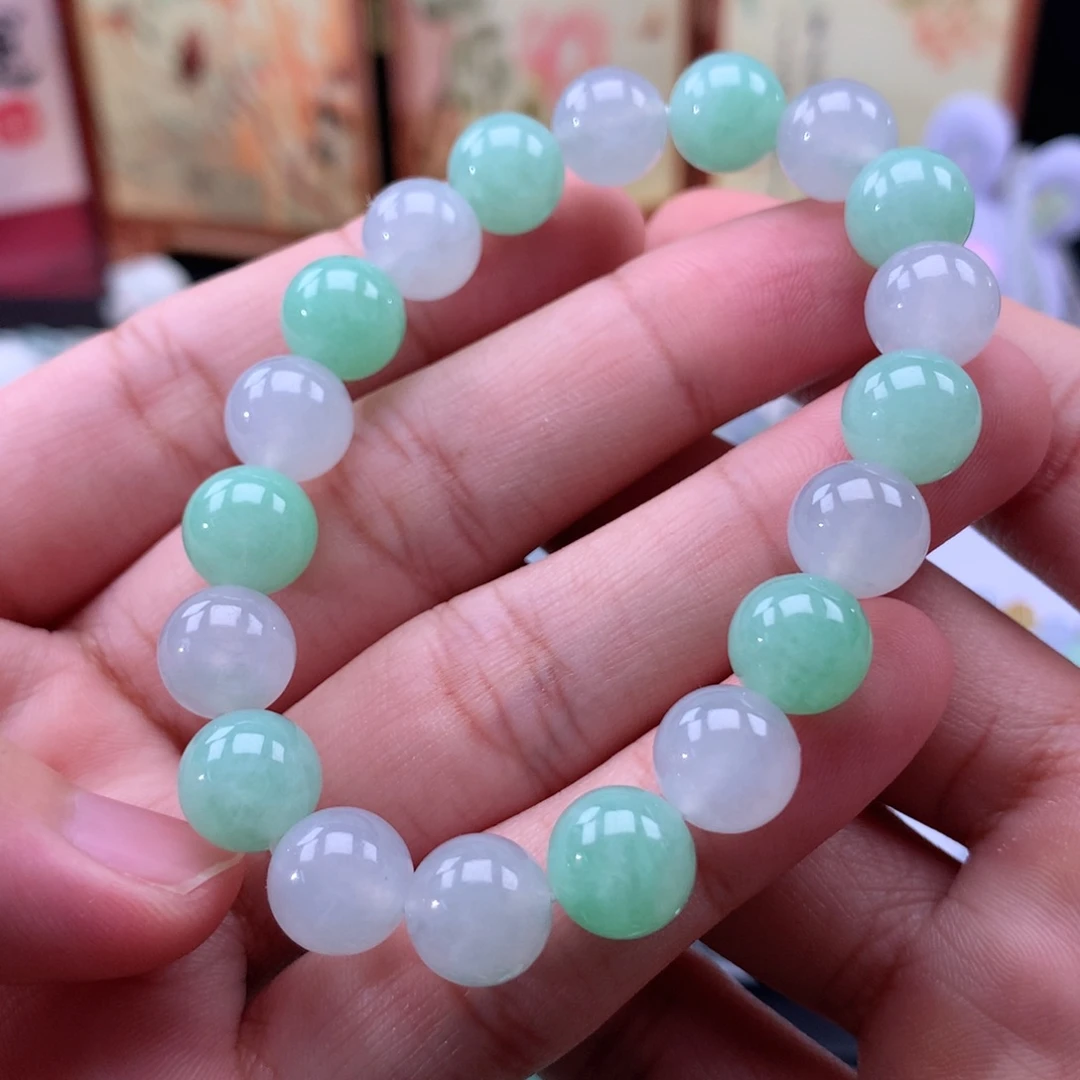 翡翠未镶嵌手链卡10