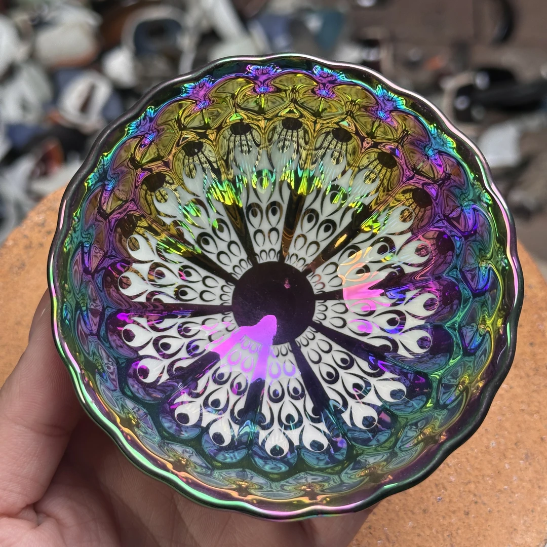 手工茶器 七彩全彩【太阳花】裸杯