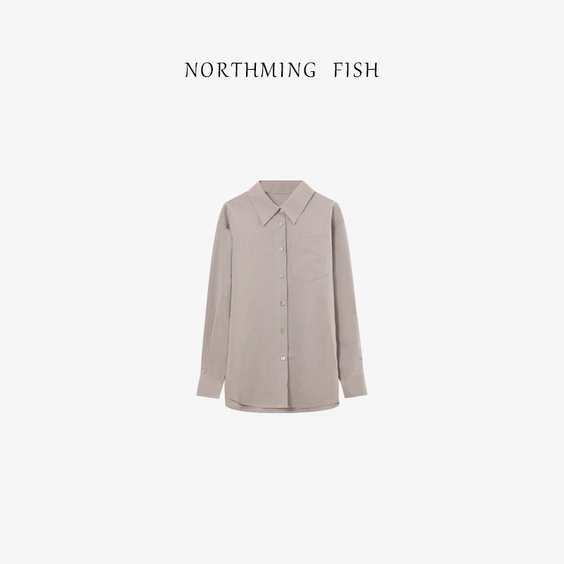 NORTHMING FISH「洛神赋」简约女编辑风 高智休闲衬衫