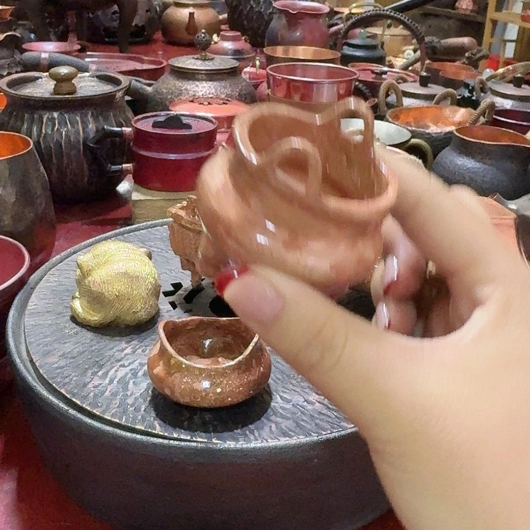 花***火紫铜手工制作摆件
