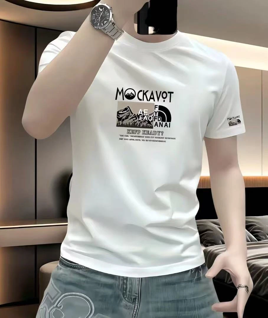 美式痞帅重磅冰感短袖T恤青年男女款夏季ins潮牌街头时尚百搭上衣