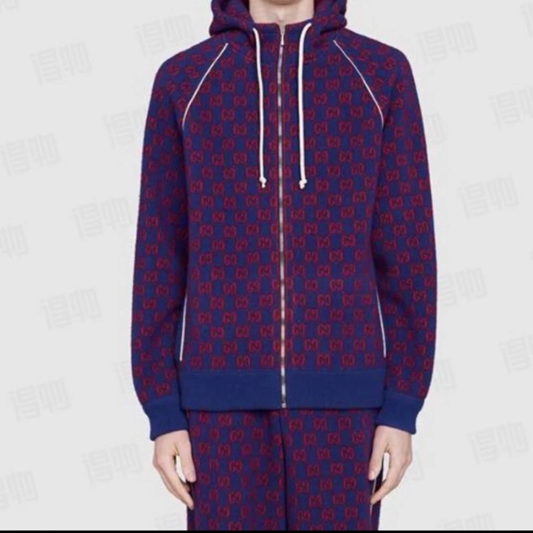 99新 GUCCI/古驰 3564/连帽飞行员夹克外套 男款 深蓝色/S码/99新