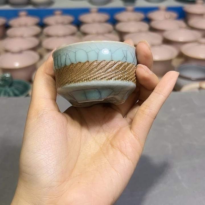 龙泉云间青瓷小米茶器