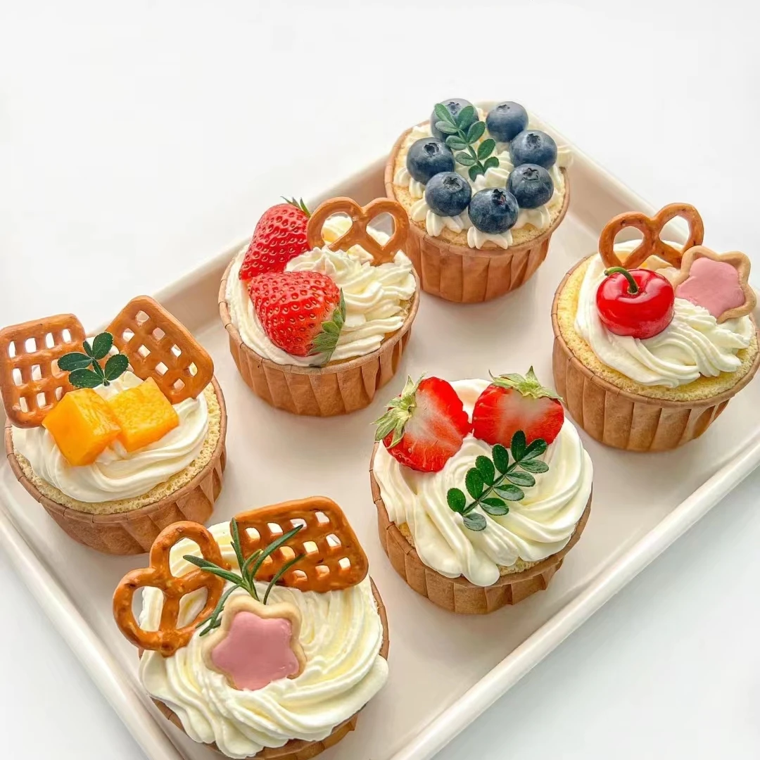 【午后阳光】6枚纸杯蛋糕牛奶奶油同城配送