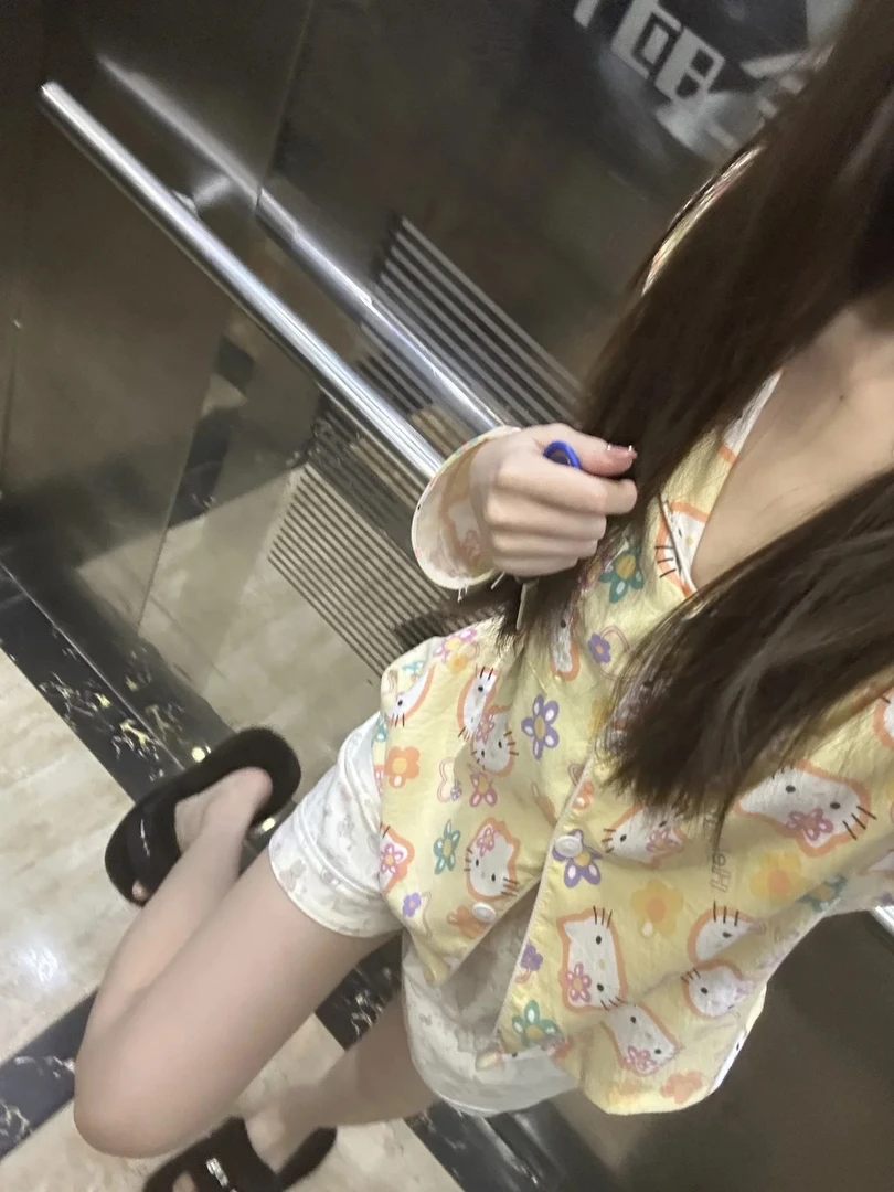 【DMXJ大梦想家】甜美可爱卡通简约睡衣女装夏季新款舒适家居服套装