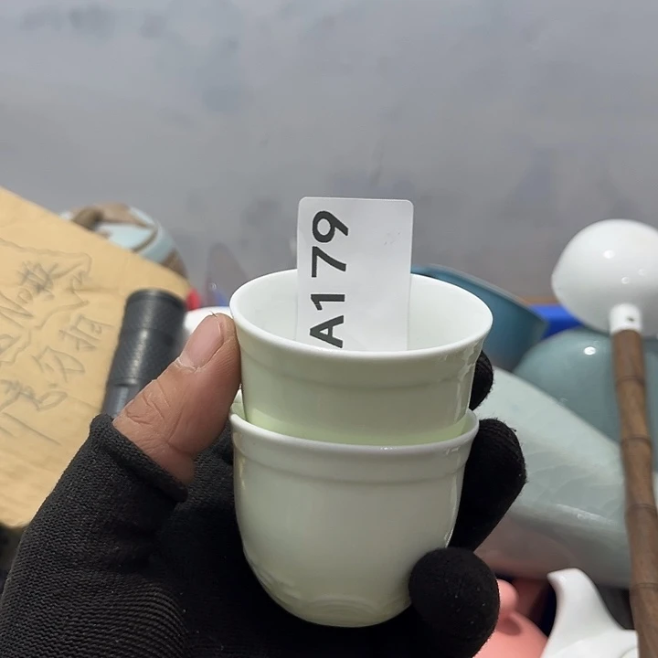 睡***子瓷片茶摆件工艺品摆件666